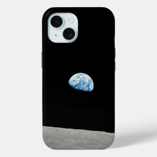 Aarde stijgt boven de maanhorizon. iPhone 15 case