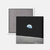 Aarde stijgt boven de maanhorizon. magneet (Voorkant / Achterkant)