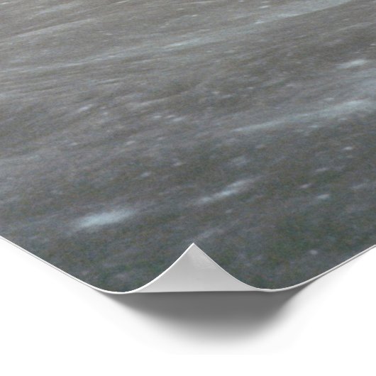 Aarde stijgt boven de maanhorizon. poster (Hoek)