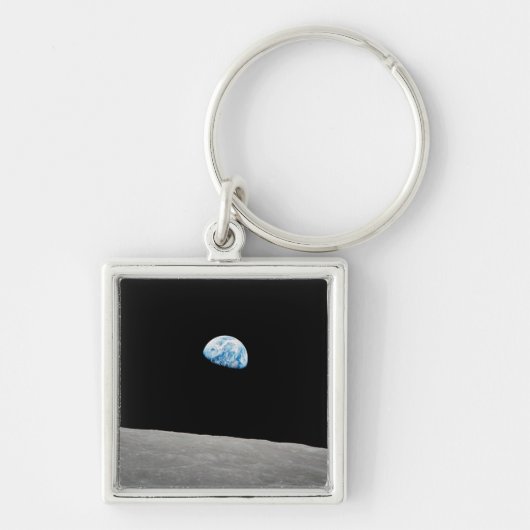 Aarde stijgt boven de maanhorizon. sleutelhanger (Voorkant)