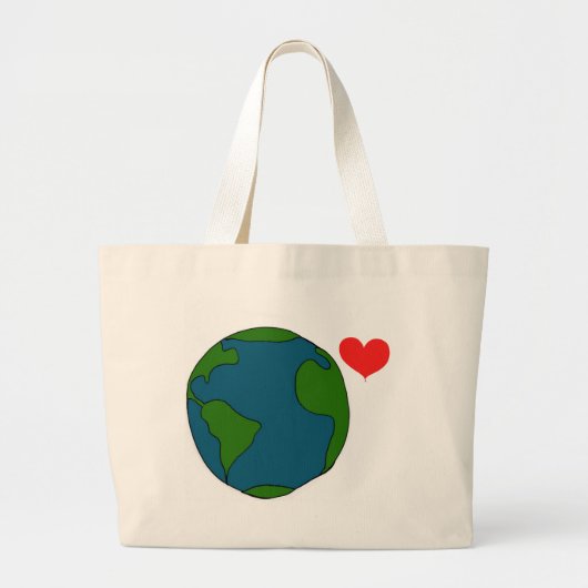 Aarde-Tas Grote Tote Bag (Voorkant)