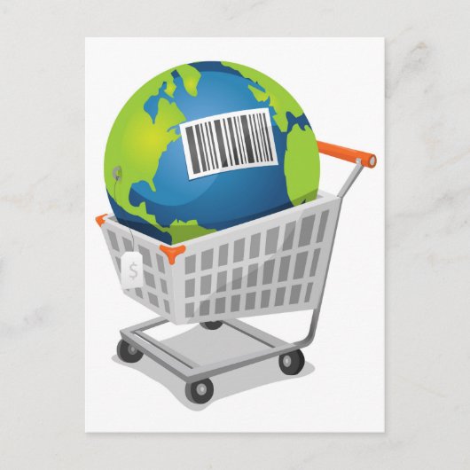 Aarde te koop briefkaart (Voorkant)