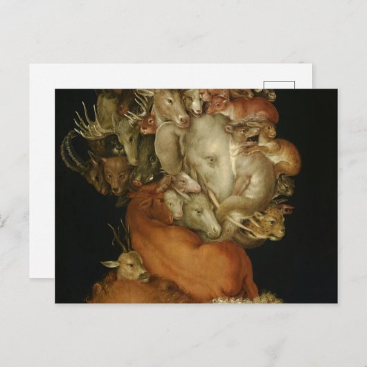 Aarde, Terra, 1570, door Giuseppe Arcimboldo Briefkaart (Voorkant / Achterkant)