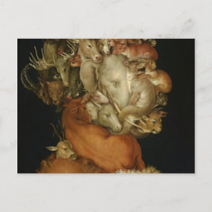 Aarde, Terra, 1570, door Giuseppe Arcimboldo Briefkaart