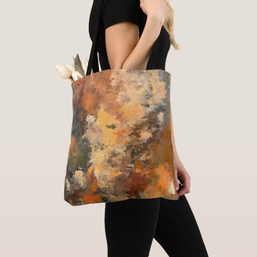 Aarde Terra Cotta Whimsy Patroon Tote Bag (Dichtbij)