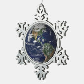 Aarde Tin Sneeuwvlok Ornament (Rechts)