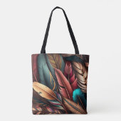  AARDE TONED BOHO FEATHERS TOTE BAG (Achterkant)