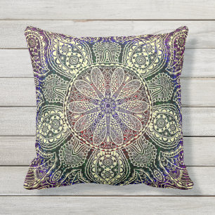 Aarde-Toned Mandala Outdoor Pillow Buitenkussen