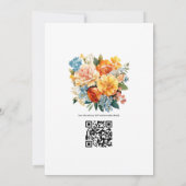 Aarde Tonen Bloemen Bruiloft Kaart (Achterkant)