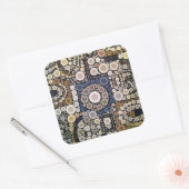 Aarde Tonen Concentrische cirkels Vierkante Sticker (Envelop)