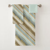 Aarde Tonen Gouden Kerstmispatroon#28 ID1009 Bad Handdoek (Insitu)