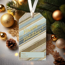 Aarde Tonen Gouden Kerstmispatroon#28 ID1009 Cadeaulabel