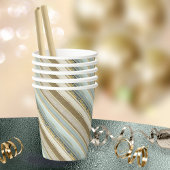 Aarde Tonen Gouden Kerstmispatroon#28 ID1009 Papieren Bekers