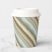 Aarde Tonen Gouden Kerstmispatroon#28 ID1009 Papieren Bekers (Achterkant)