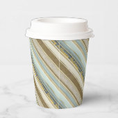 Aarde Tonen Gouden Kerstmispatroon#28 ID1009 Papieren Bekers (Rechts)