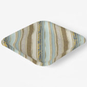 Aarde Tonen Gouden Kerstmispatroon#28 ID1009 Papieren Bordje (Gebogen)