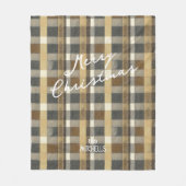 Aarde Tonen Gouden Kerstmispatroon#7 ID1009 Fleece Deken (Voorkant)