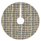 Aarde Tonen Gouden Kerstmispatroon#7 ID1009 Kerstboom Rok (Voorkant)