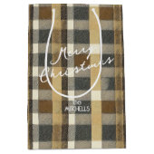 Aarde Tonen Gouden Kerstmispatroon#7 ID1009 Medium Cadeauzakje (Voorkant)