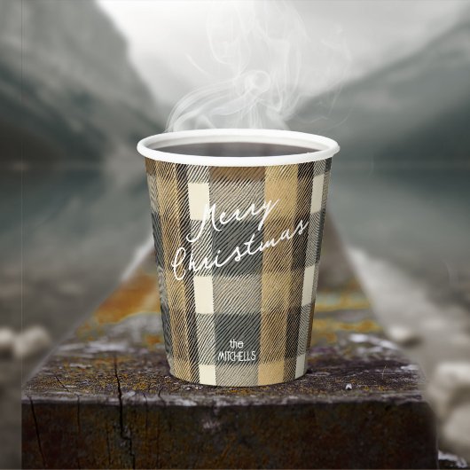 Aarde Tonen Gouden Kerstmispatroon#7 ID1009 Papieren Bekers