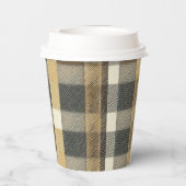 Aarde Tonen Gouden Kerstmispatroon#7 ID1009 Papieren Bekers (Achterkant)