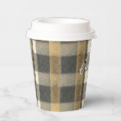 Aarde Tonen Gouden Kerstmispatroon#7 ID1009 Papieren Bekers (Rechts)