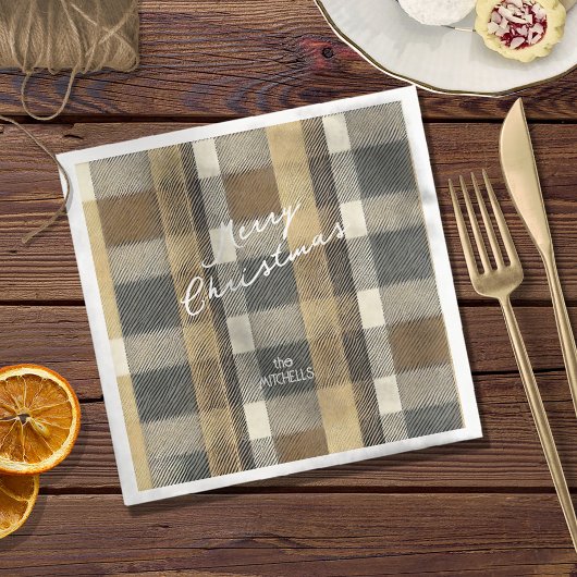 Aarde Tonen Gouden Kerstmispatroon#7 ID1009 Servet