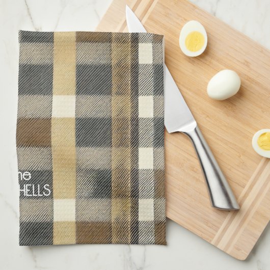 Aarde Tonen Gouden Kerstmispatroon#7 ID1009 Theedoek (Quarter Fold)