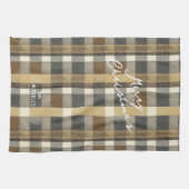 Aarde Tonen Gouden Kerstmispatroon#7 ID1009 Theedoek (Horizontaal)