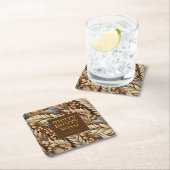 Aarde Tonen Kerst Merry Patroon # 21 ID1009 Kartonnen Onderzetters (Insitu)