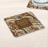 Aarde Tonen Kerst Merry Patroon # 21 ID1009 Kartonnen Onderzetters (Schuin)