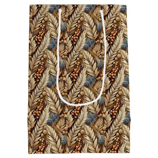 Aarde Tonen Kerst Merry Patroon # 21 ID1009 Medium Cadeauzakje (Achterkant)