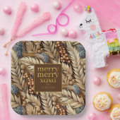 Aarde Tonen Kerst Merry Patroon # 21 ID1009 Papieren Bordje (Feest)