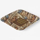 Aarde Tonen Kerst Merry Patroon # 21 ID1009 Papieren Bordje (Gebogen)