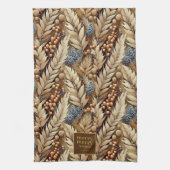 Aarde Tonen Kerst Merry Patroon # 21 ID1009 Theedoek (Verticaal)