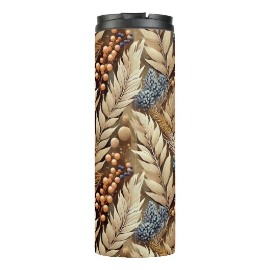 Aarde Tonen Kerst Merry Patroon # 21 ID1009 Thermosbeker (Achterkant)