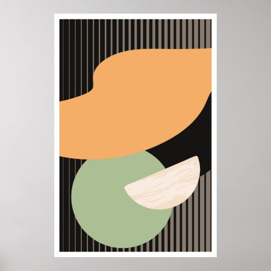 Aarde Tonen Moderne geometrische hedendaagse kunst Poster (Voorkant)