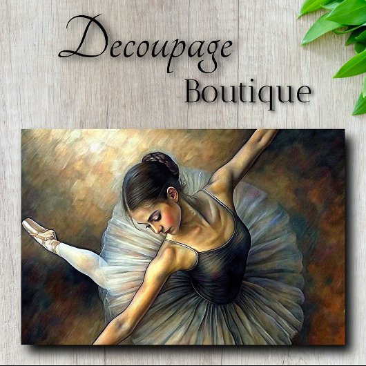 Aarde Tonen Olie Ballerina Danser Decoupage Tissuepapier