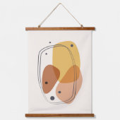 Aarde tonen organische vormen drie samenstellingen hangend wandkleed (Voorkant 2)