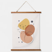 Aarde tonen organische vormen drie samenstellingen hangend wandkleed (Voorkant 3)