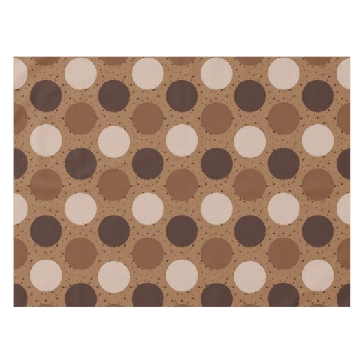 Aarde tones polka dots tafelkleed (Voorkant (Horizontaal))