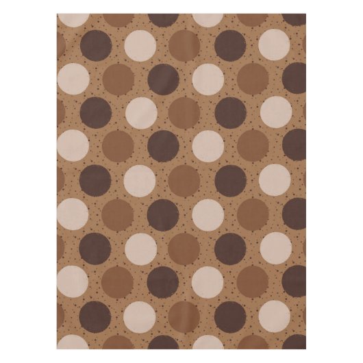 Aarde tones polka dots tafelkleed (Voorkant)