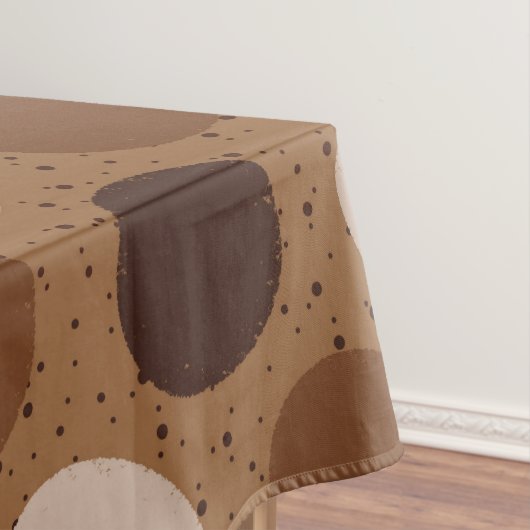 Aarde tones polka dots tafelkleed (Voorbeeld)