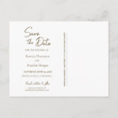 Aarde toon bruin Monogram krans Foto bruiloft Briefkaart (Achterkant)