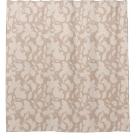 Aarde Toon Magnolia zand beige mono Douchegordijn