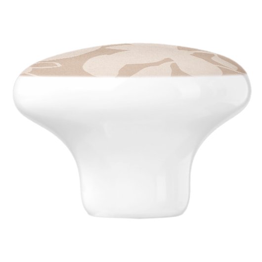 Aarde Toon Magnolia zand beige mono Keramische Knop (Zijkant)