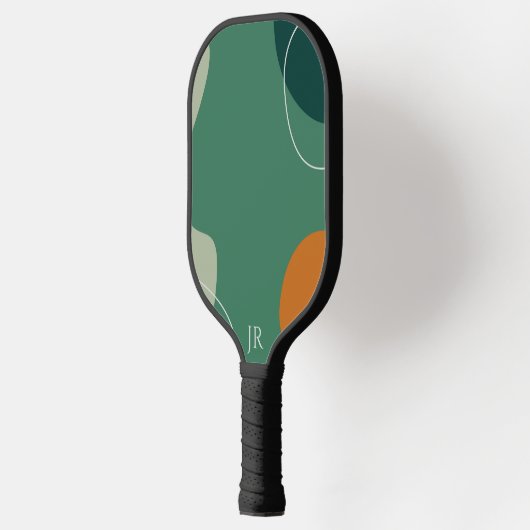 Aarde toon organische vormen pickleball paddle (Links)