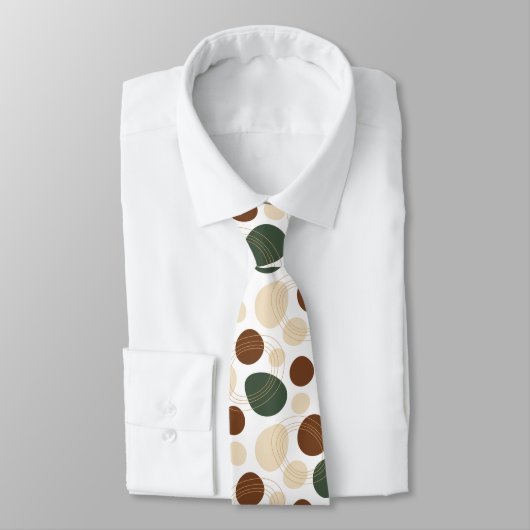 Aarde toont organisch vormpatroon stropdas (Gebonden)