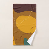 Aarde toont organische vormen abstracte achtergron bad handdoek (Handdoek)