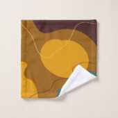 Aarde toont organische vormen abstracte achtergron bad handdoek (Wasdoekje)